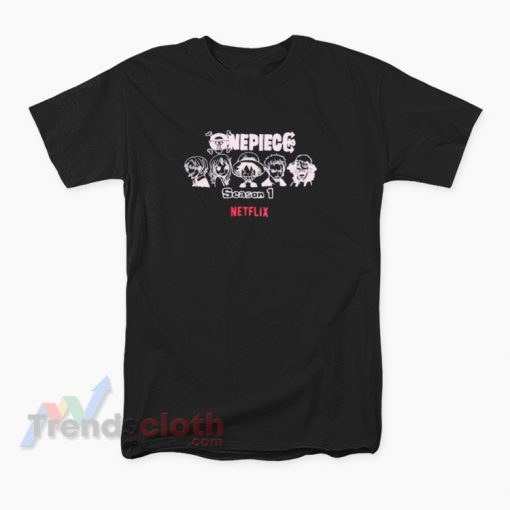 One Piece Sanji Nami Luffy Zoro Usopp Season 1 Netflix T-Shirt