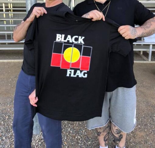 Australian Aboriginal Flag x Black Flag T-Shirt