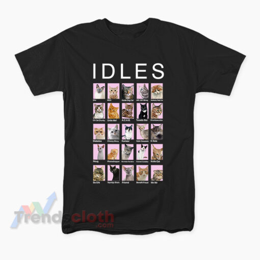 Idles Band Cat Chart T-Shirt