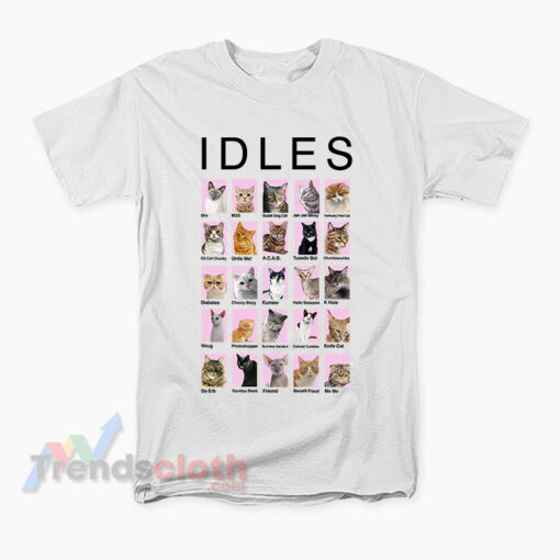 Idles Band Cat Chart T-Shirt